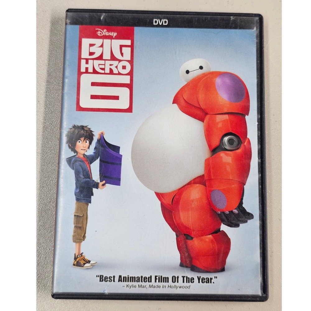 Disney Big Hero 6 DVD 2015 Animated Action Adventure Movie Baymax Hiro PG